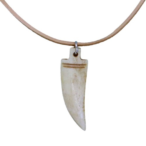 20pcs Natural White Crystal Stone Wolf Tooth Pendant Necklace Wholesale  Amulet | eBay
